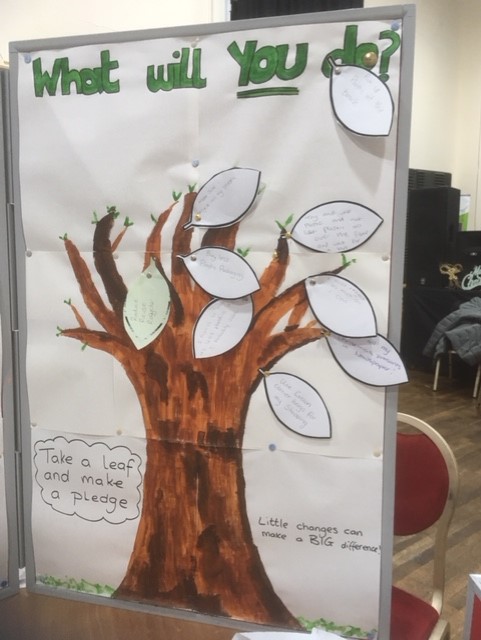 Llamau's pledge tree at Landfill Christmas celebration event