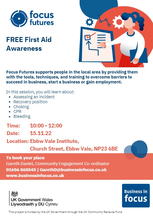 PAST EVENT: Focus Futures: First Aid Awareness - EVI | Ebbw Vale Institute
