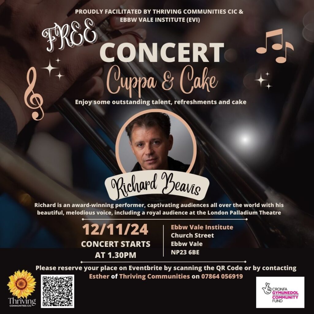 Beavis Cake PAST EVENT: Concert, Cuppa & Cake with Richard Beavis - EVI | Ebbw Vale ...